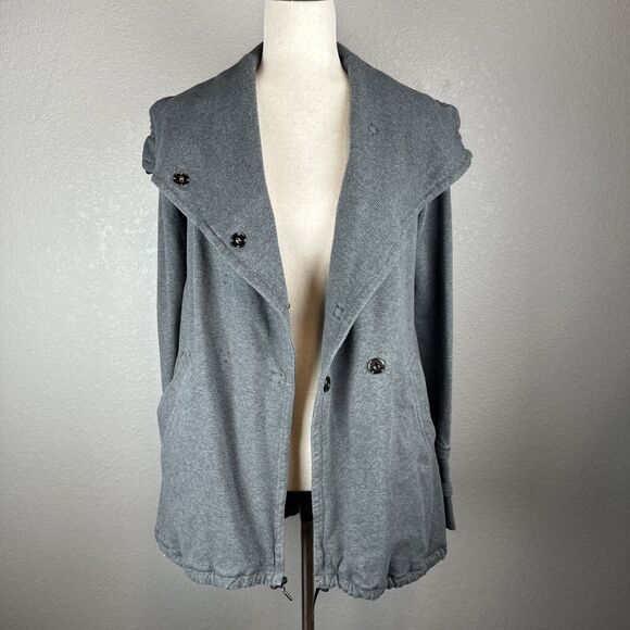 Lululemon Womens Gratitude Wrap Jacket Size 4 Heathered Grey French Terry - Picture 11 of 12